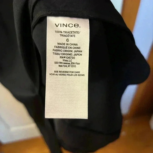 NWT Vince. Satin Ruffle Tank Dress - Picture 6 of 8